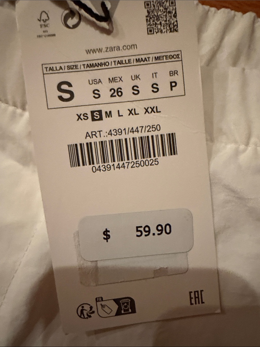 ZARA White Cargo Jogger Pants for women - Picture 6 of 7
